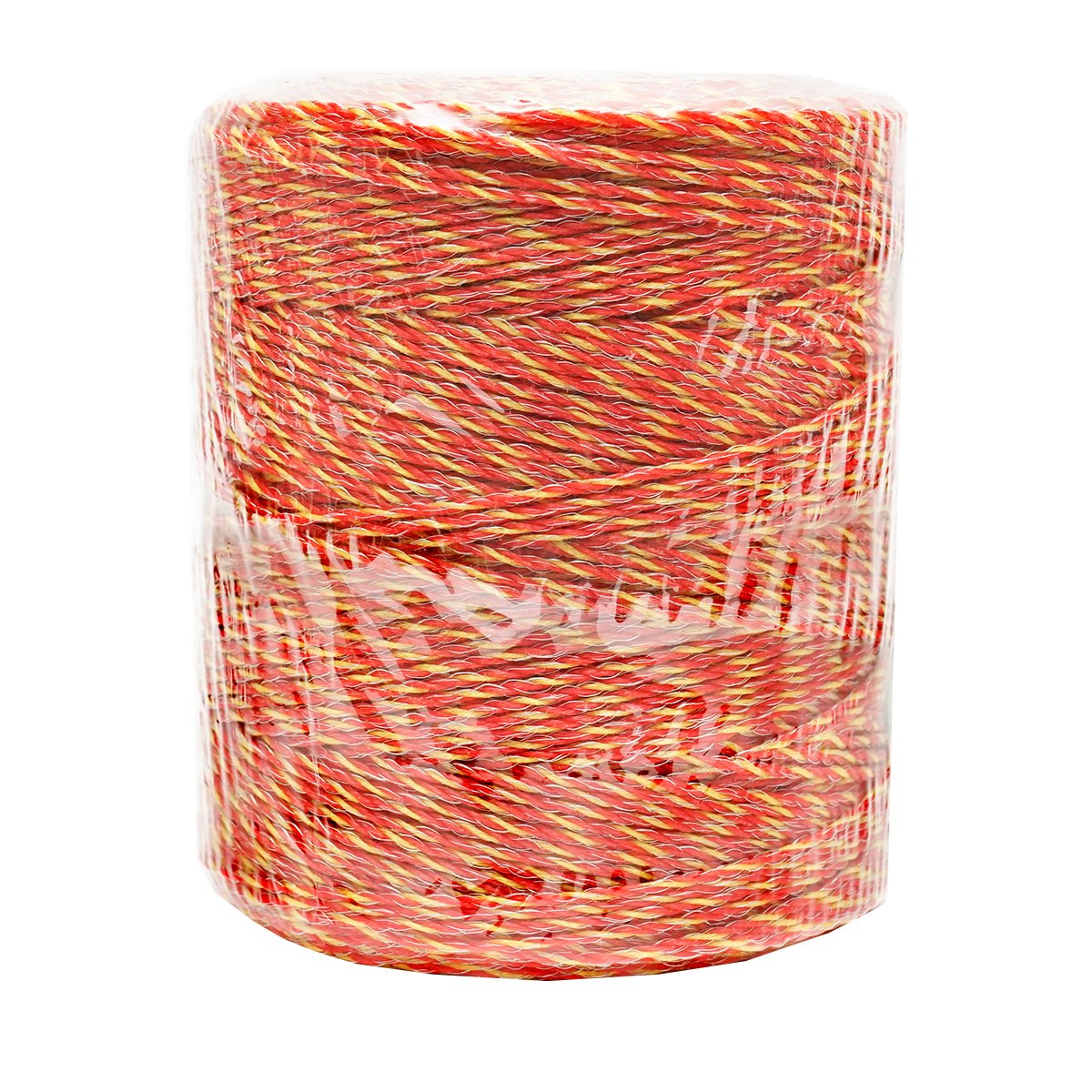 Rola fir galben-rosu fi 2mm insertie metalica 6x0.15mm. SS, 500m gard electric Breckner Germany